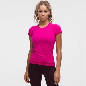 lululemon athletica Short Sleeve Tee in Bright Pink